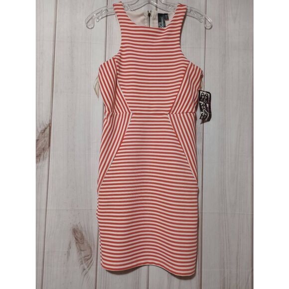 Trixxi Dress Ladies 3 Coral White Cut Out Back - Picture 1 of 8